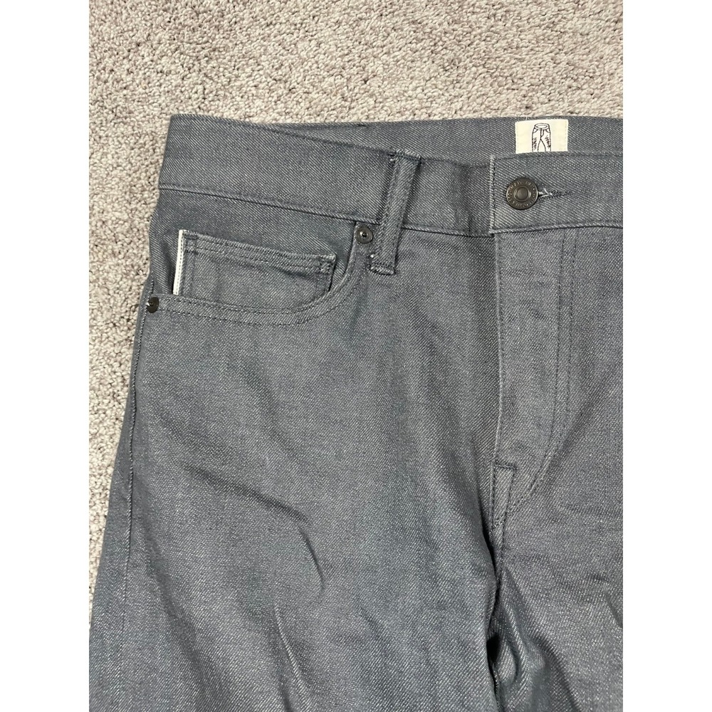 Kato Jeans Mens 33 Hiroshi The Pen Slim Gray Raw Selvedge Denim Designer Cotton - Picture 5 of 11